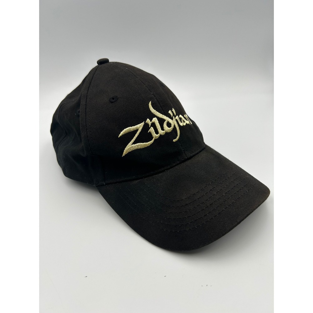 Zildjian Cymbals Baseball Cap Mens Black Gold Logo Embroidered Adjustable Hat